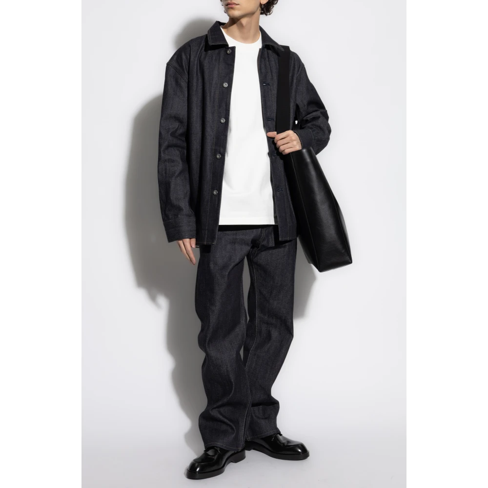 Jil Sander Denim shirt in oversized stijl Blue Heren