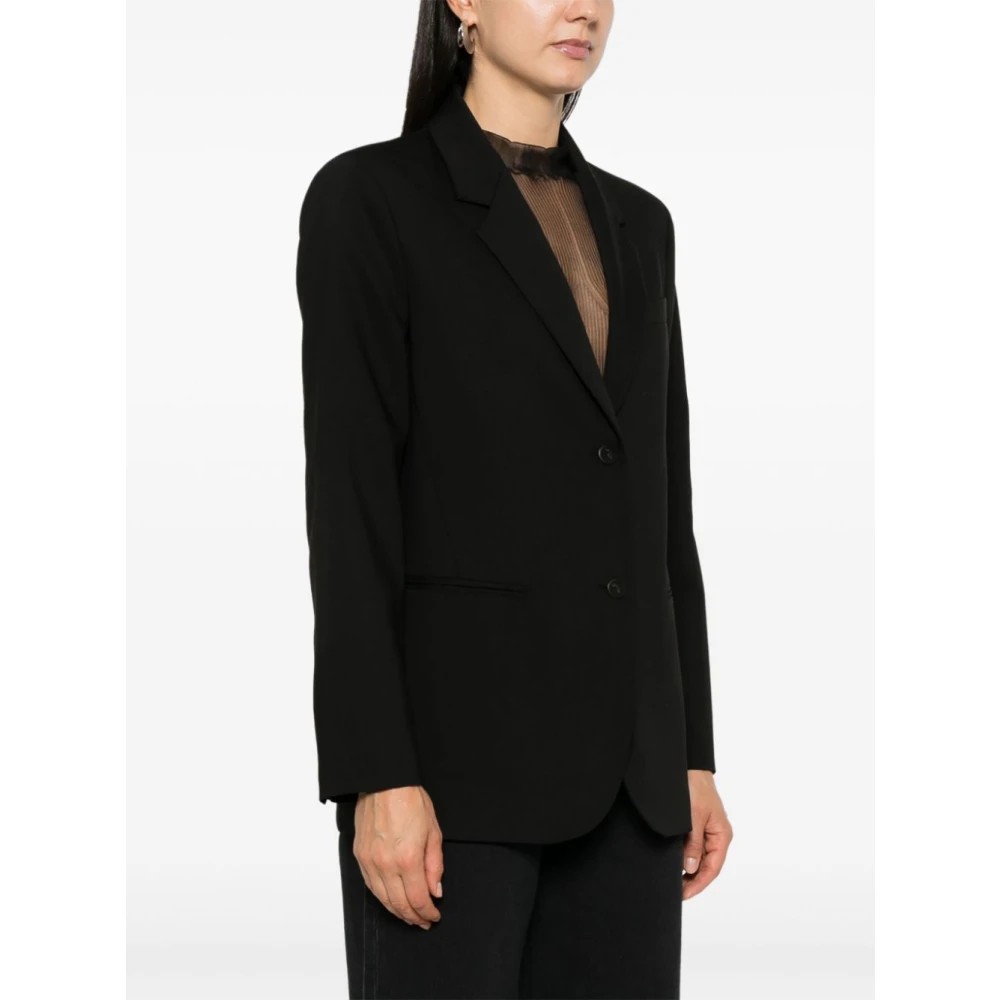 Forte Chic Twill Wol Viscose Herenjas Black Dames
