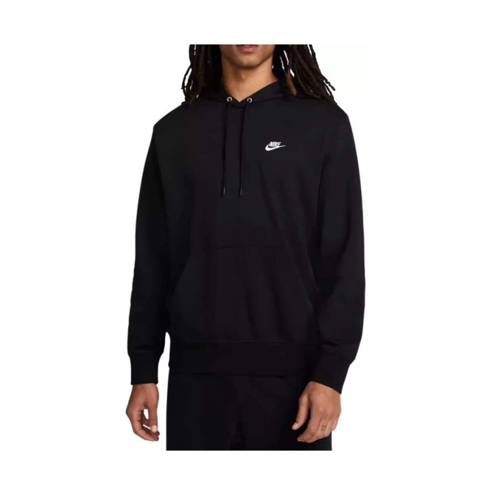 Nike Uomo Nero - Felpa Con Cappuccio Club French Terry - Sport - L - Immagine 5