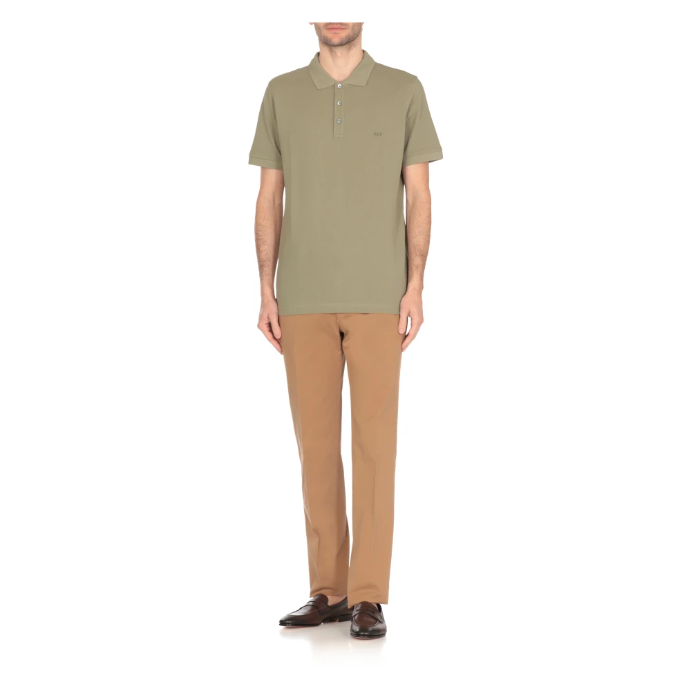Fay Groen Poloshirt met Knopen Green Heren