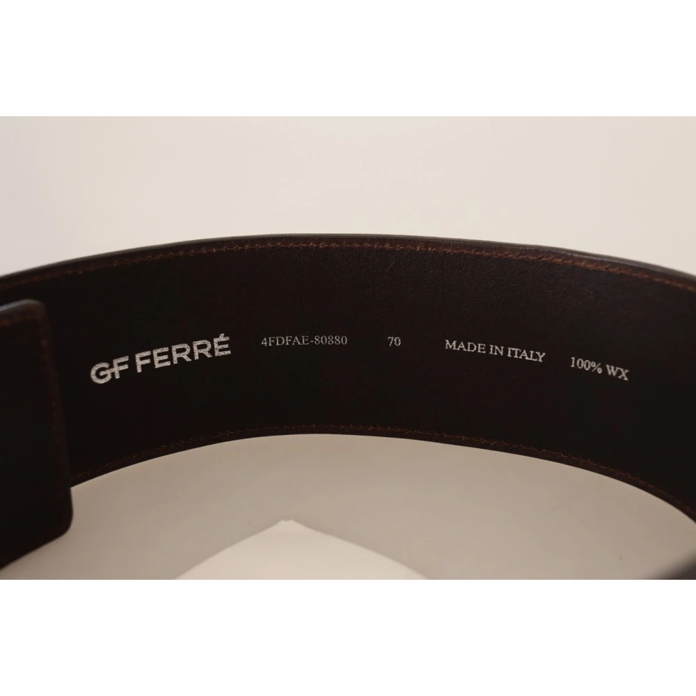 Gianfranco Ferré Elegante Leren Riem Chic Bruin Brown Dames