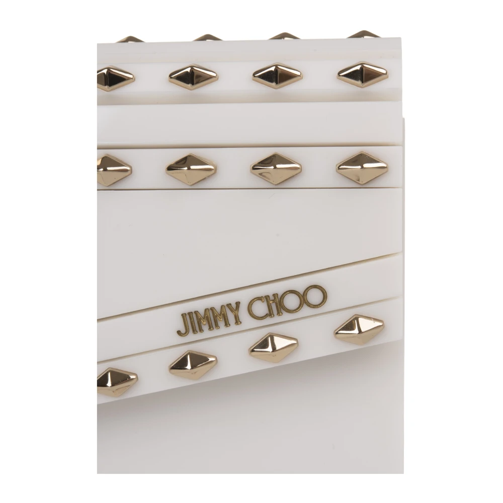 Jimmy Choo Witte Candy Compact Clutch Tas White Dames