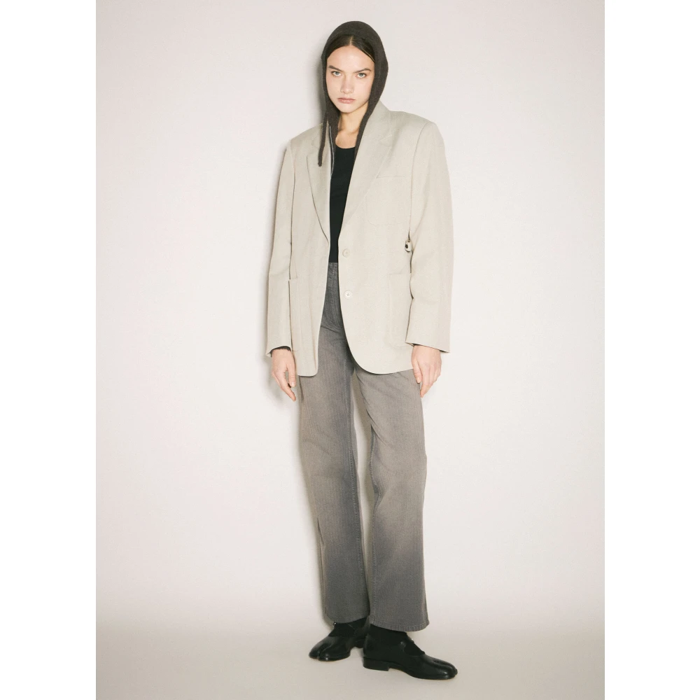 Our Legacy Vervaagde Biker Broek Gray Dames