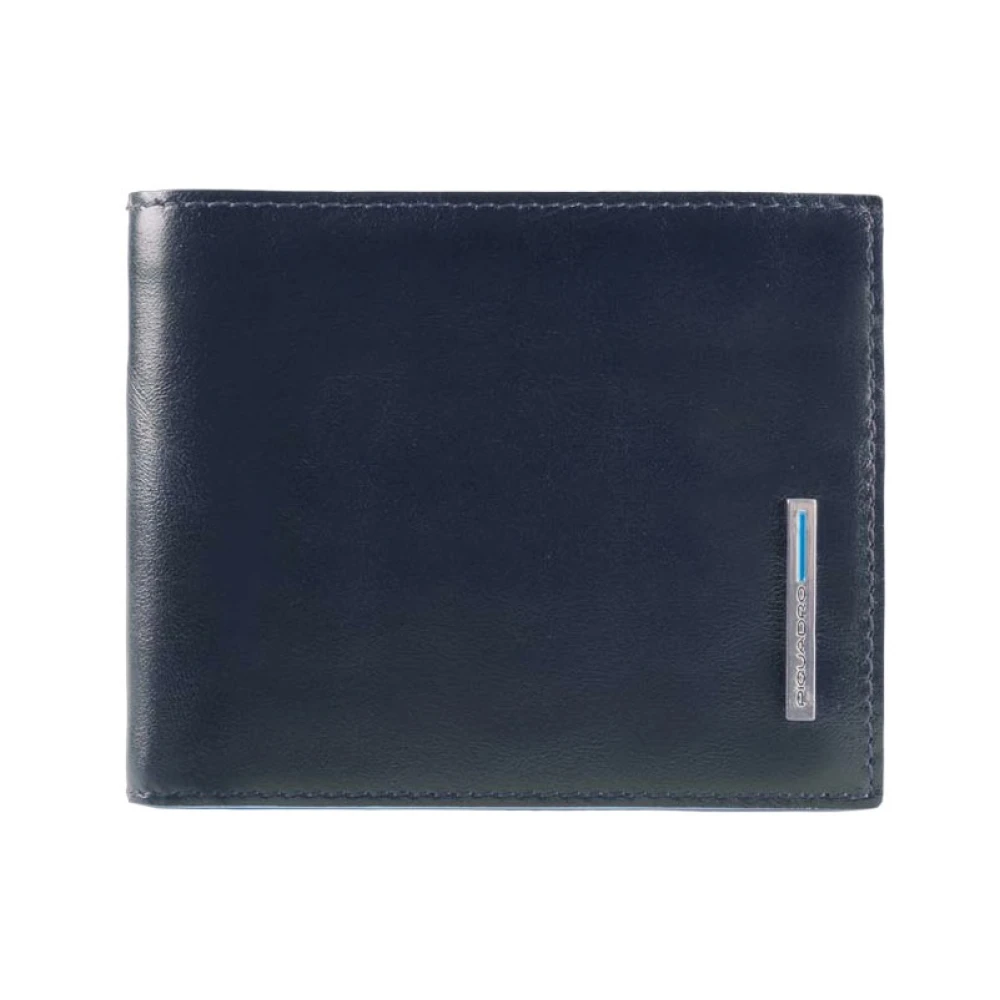 Piquadro Men's Blue Wallets & Cardholders, One Size, Leather Wallet With Closure