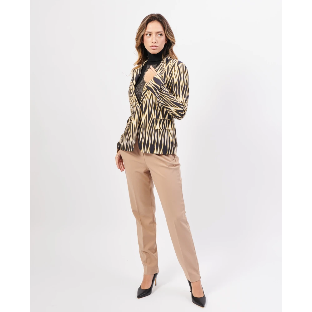 Gerry Weber Kleurrijke jas met enkele knoop Multicolor Dames