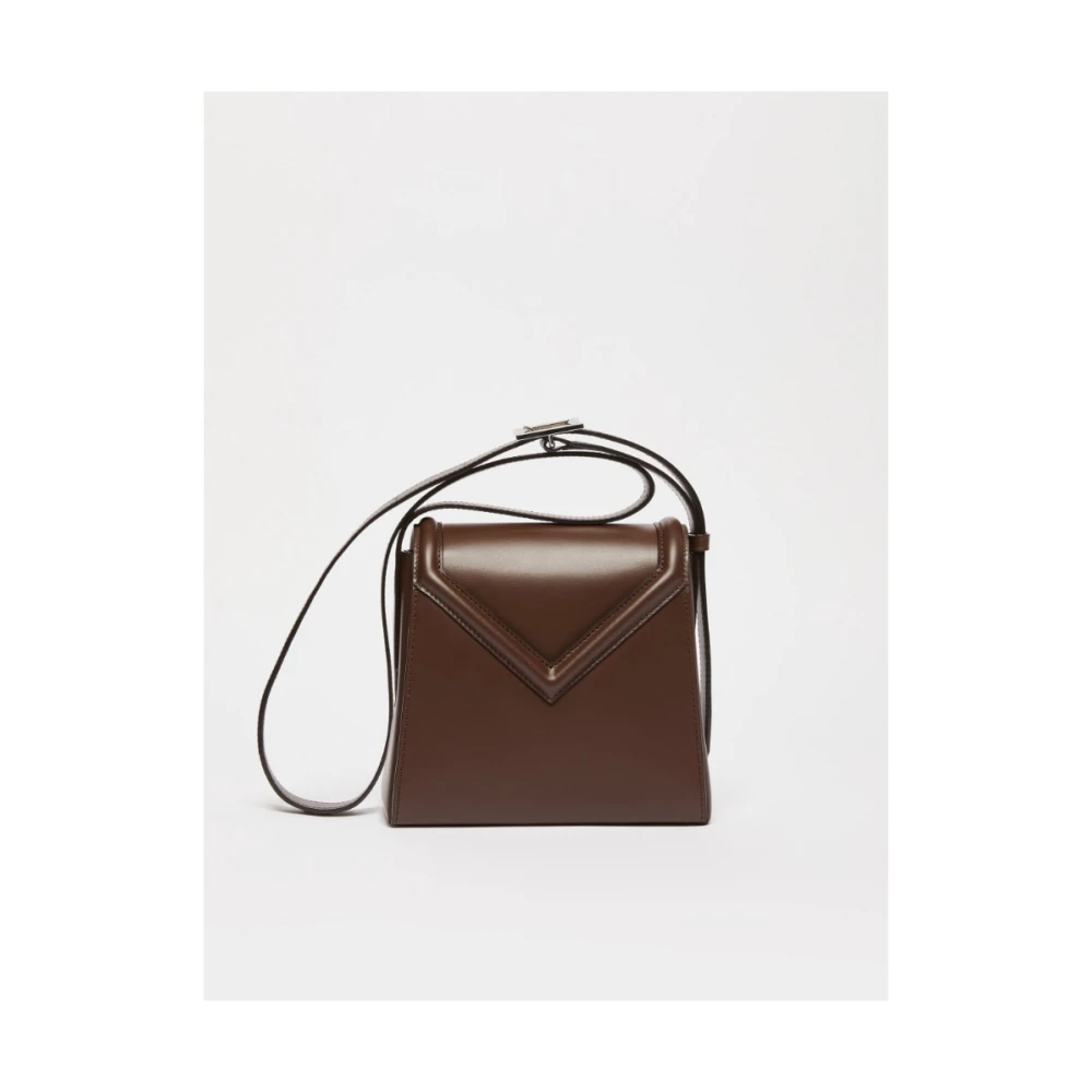 Max Mara Bruine leren schoudertas Brown Dames