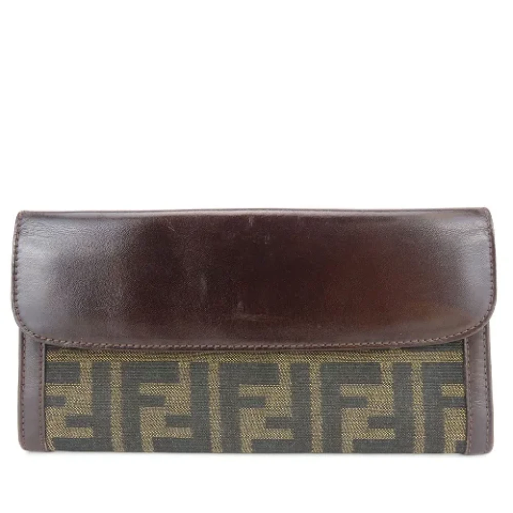 Fendi Vintage Pre-owned Canvas wallets Brown Dames