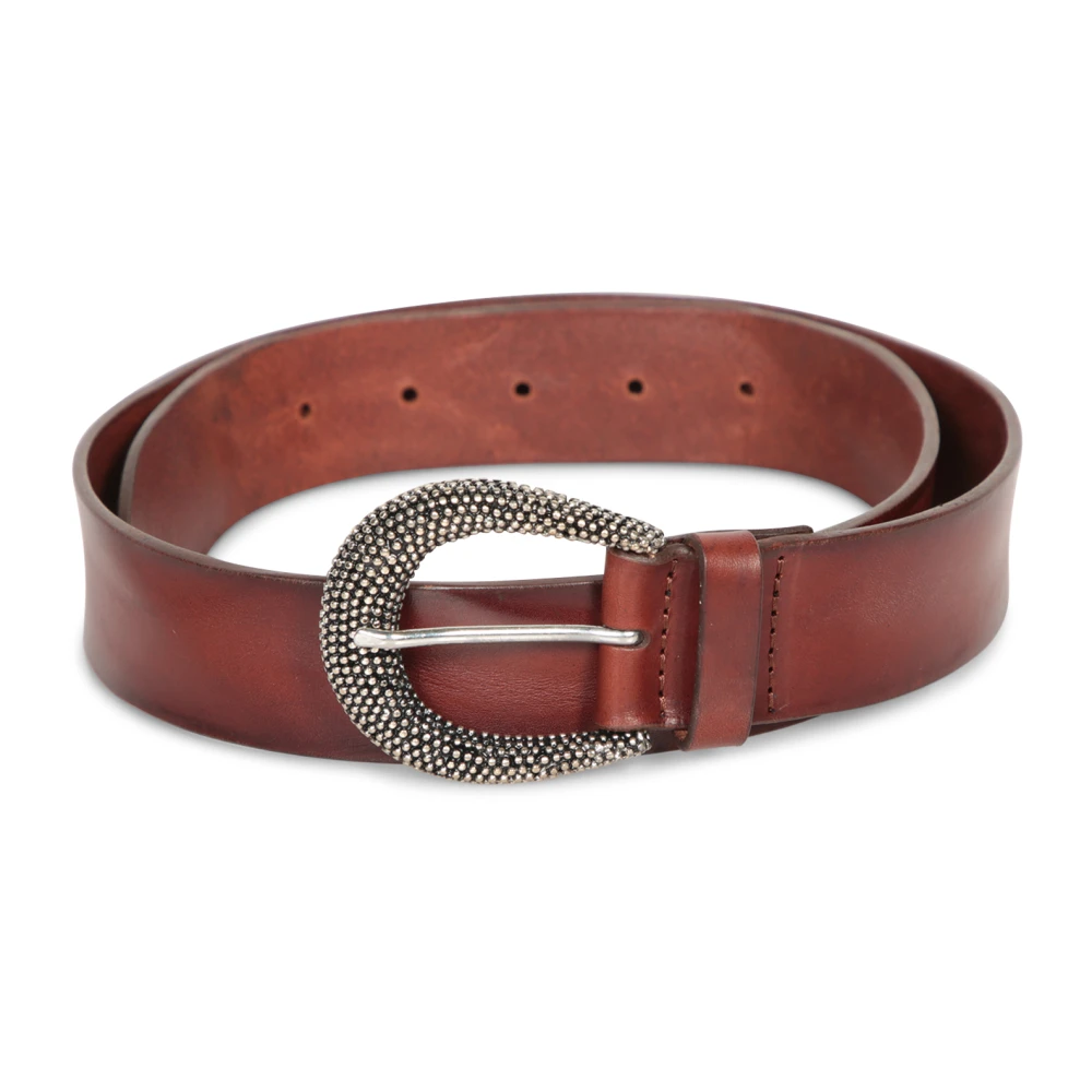 Orciani Bruin Leren Riem Dames Accessoires Brown Dames