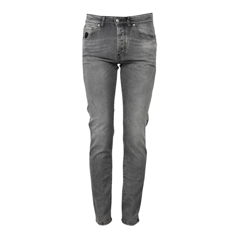 John Richmond Mannelijk Grijs Jeans Heren, W37, Katoen, Slim-Fit Jeans