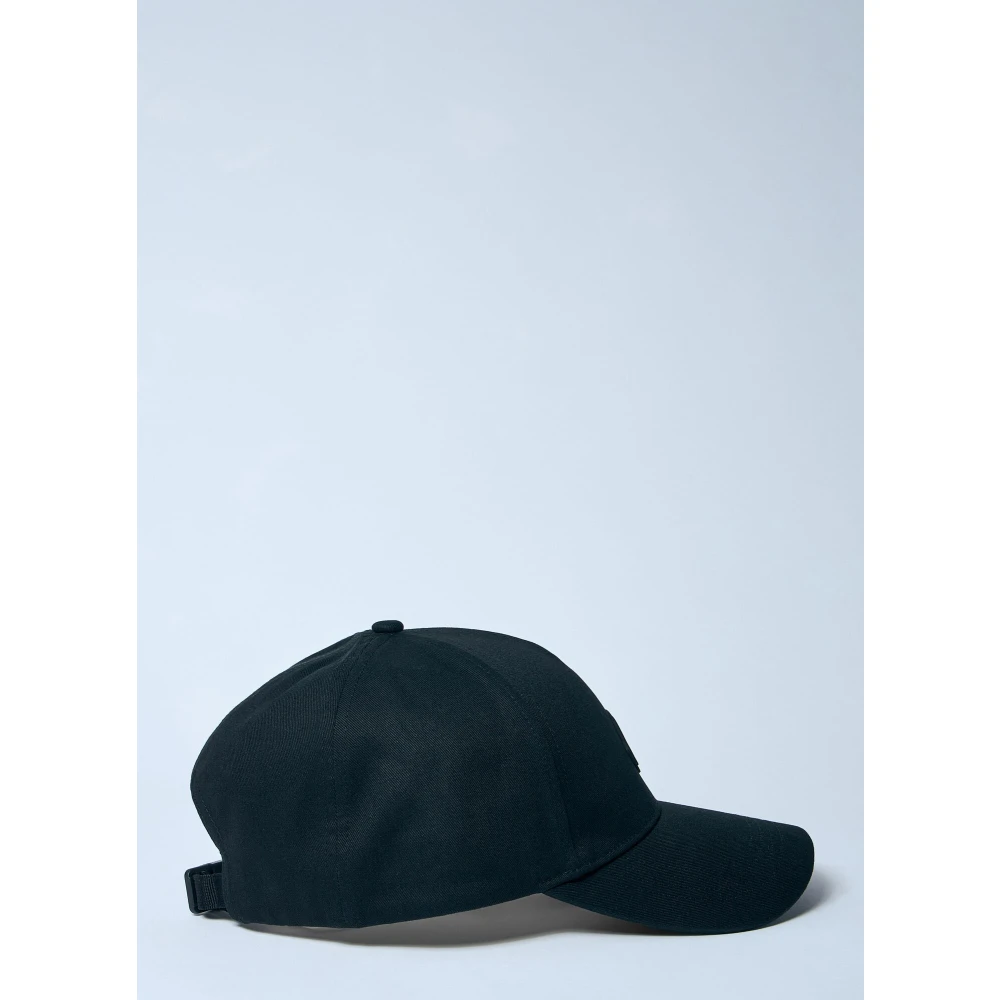 Moncler Katoenen Twill Logo Patch Baseball Cap Black Heren