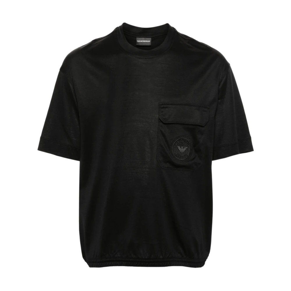 Emporio Armani Zwart Jersey Crew Neck T-shirt Black Heren