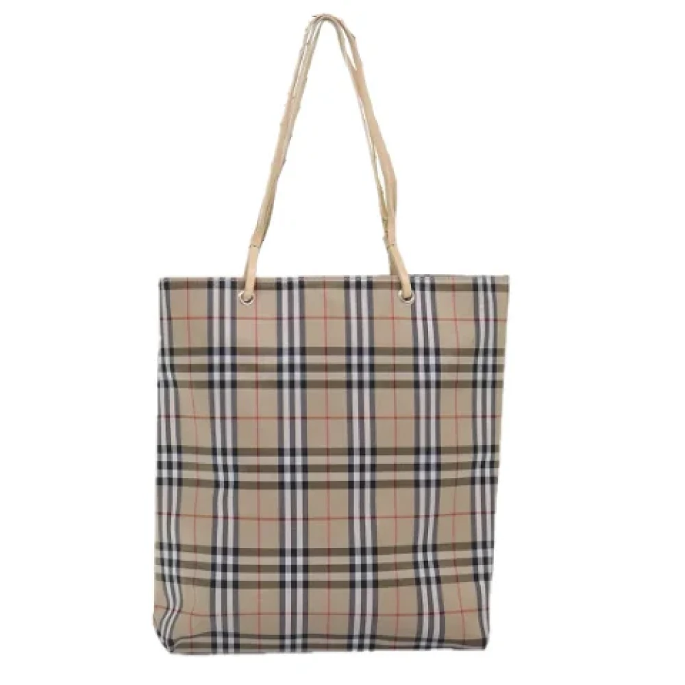 Burberry Vintage Pre-owned Nylon handbags Beige Dames