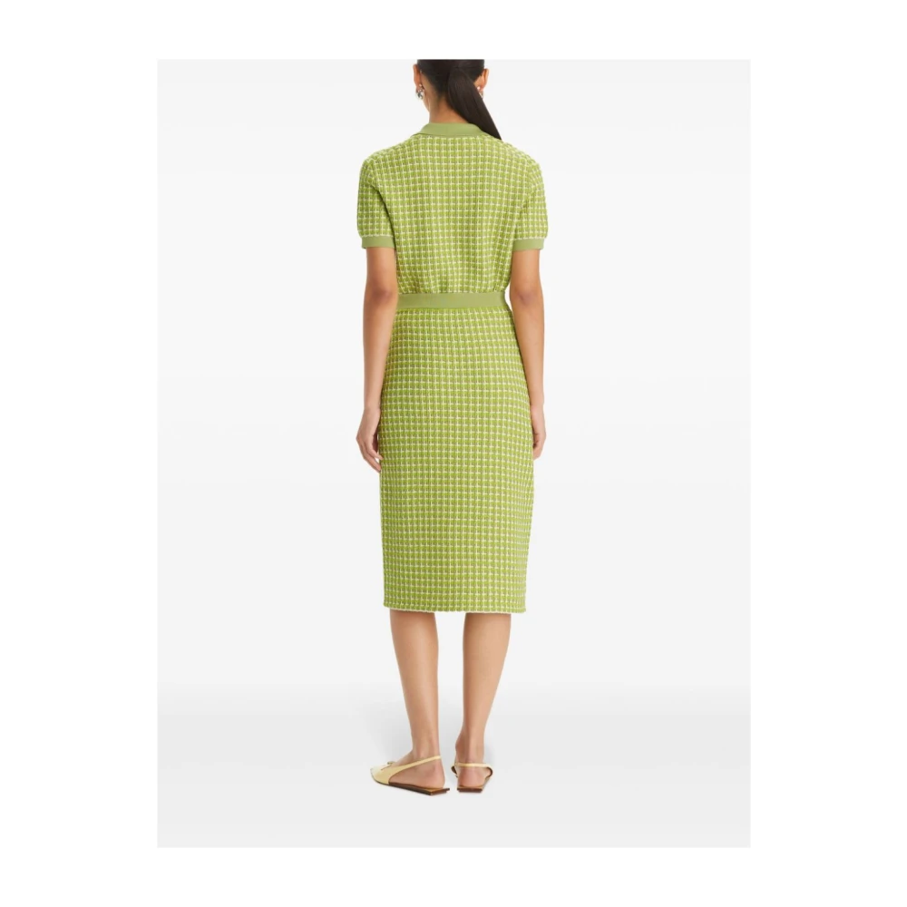 TORY BURCH Groene Jacquard Gebreide Pencil Rok Green Dames