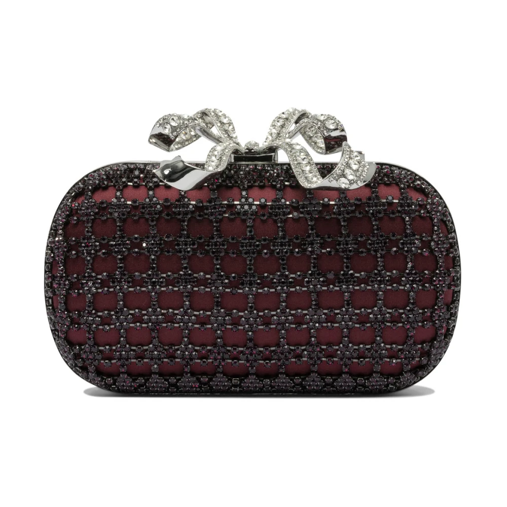 Self Portrait Women's Bordeaux Chainmail Clutch Bag