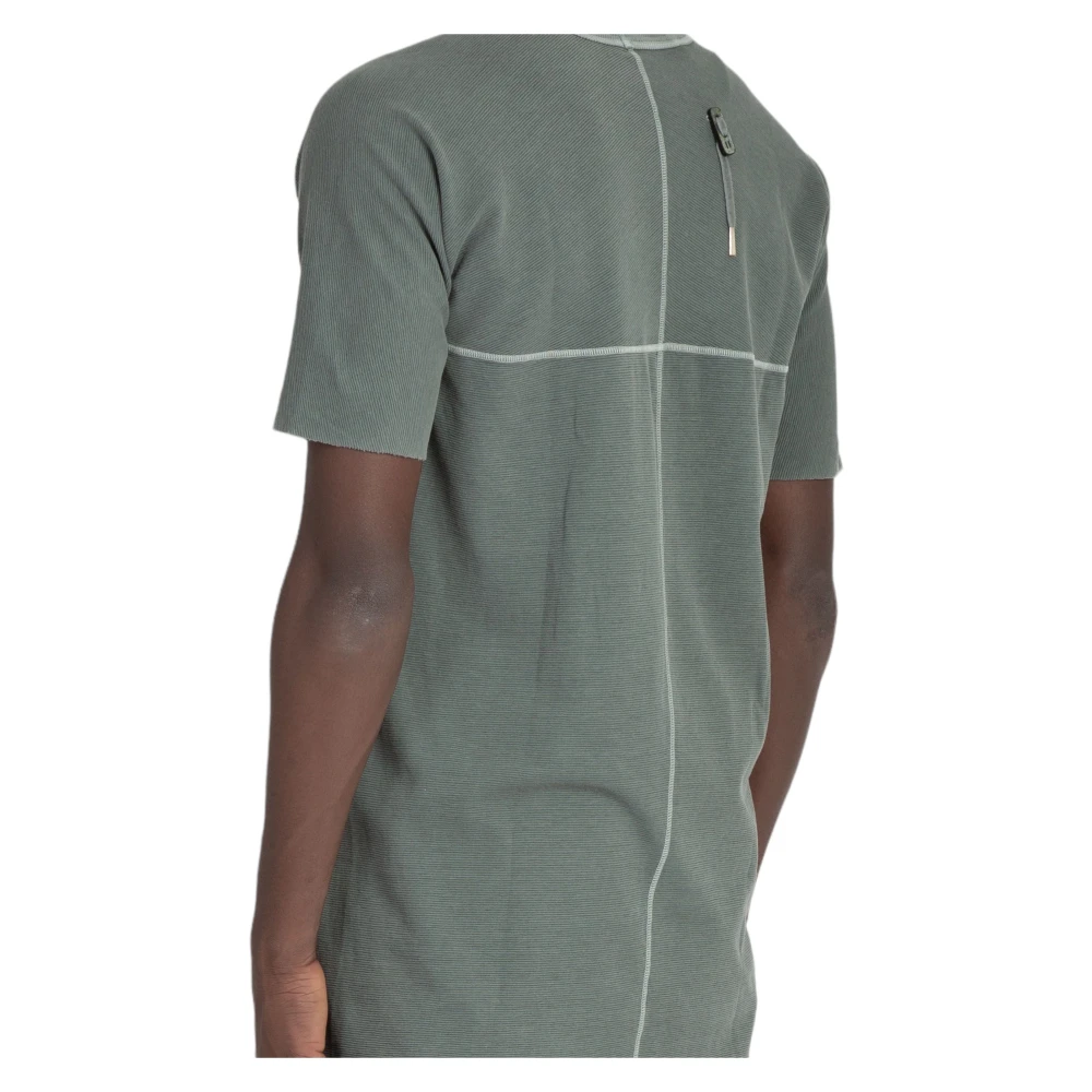 Boris Bidjan Saberi Gestructureerde Oversized Tee in Alga Green Heren