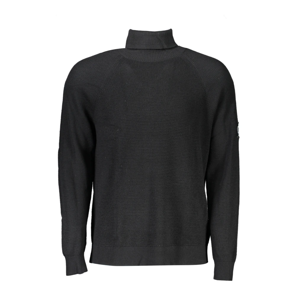Calvin Klein Men's Black Sweater High Neck Logo