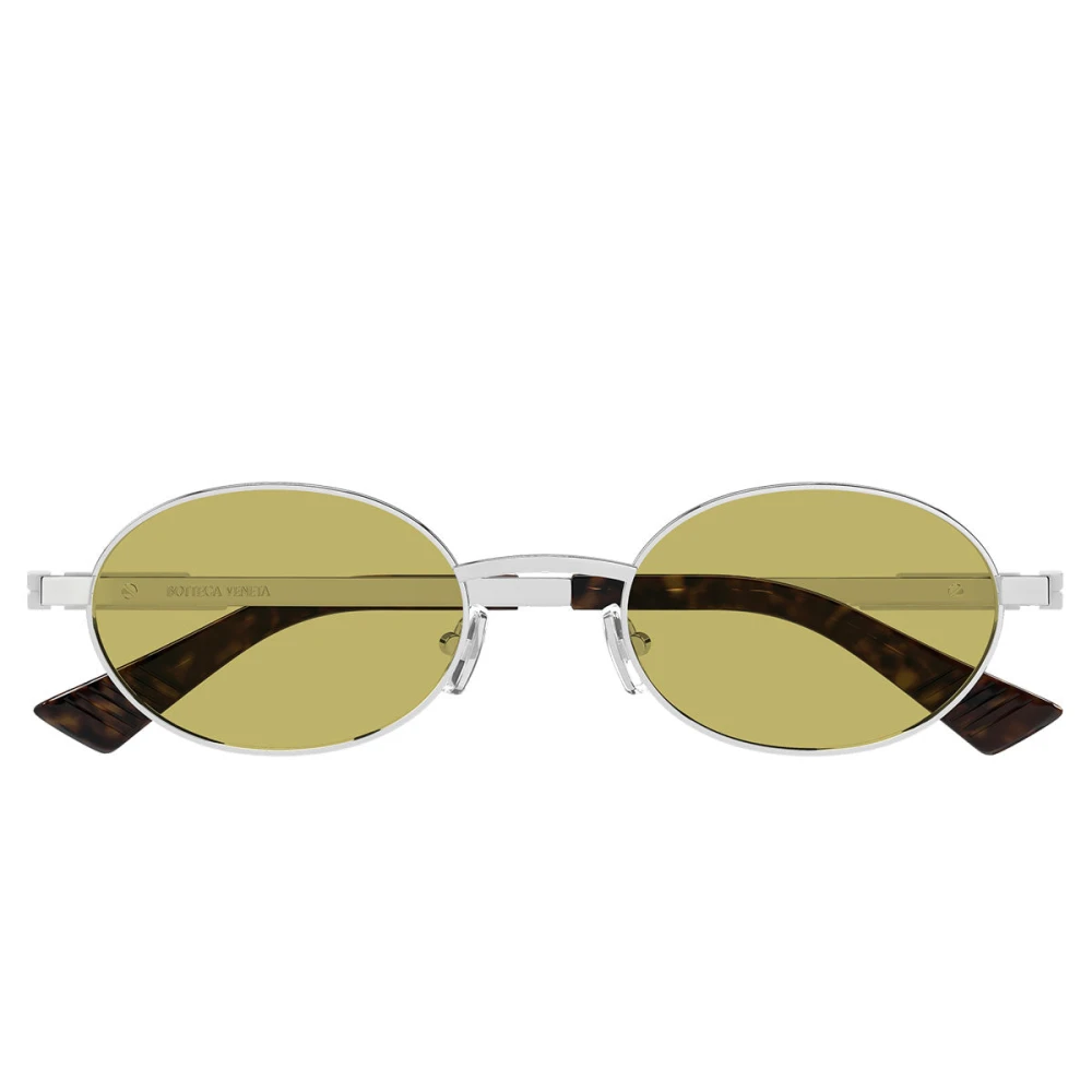 Bottega Veneta Unisex Gray Sunglasses, 52 Mm, Oval Metal Sunglasses