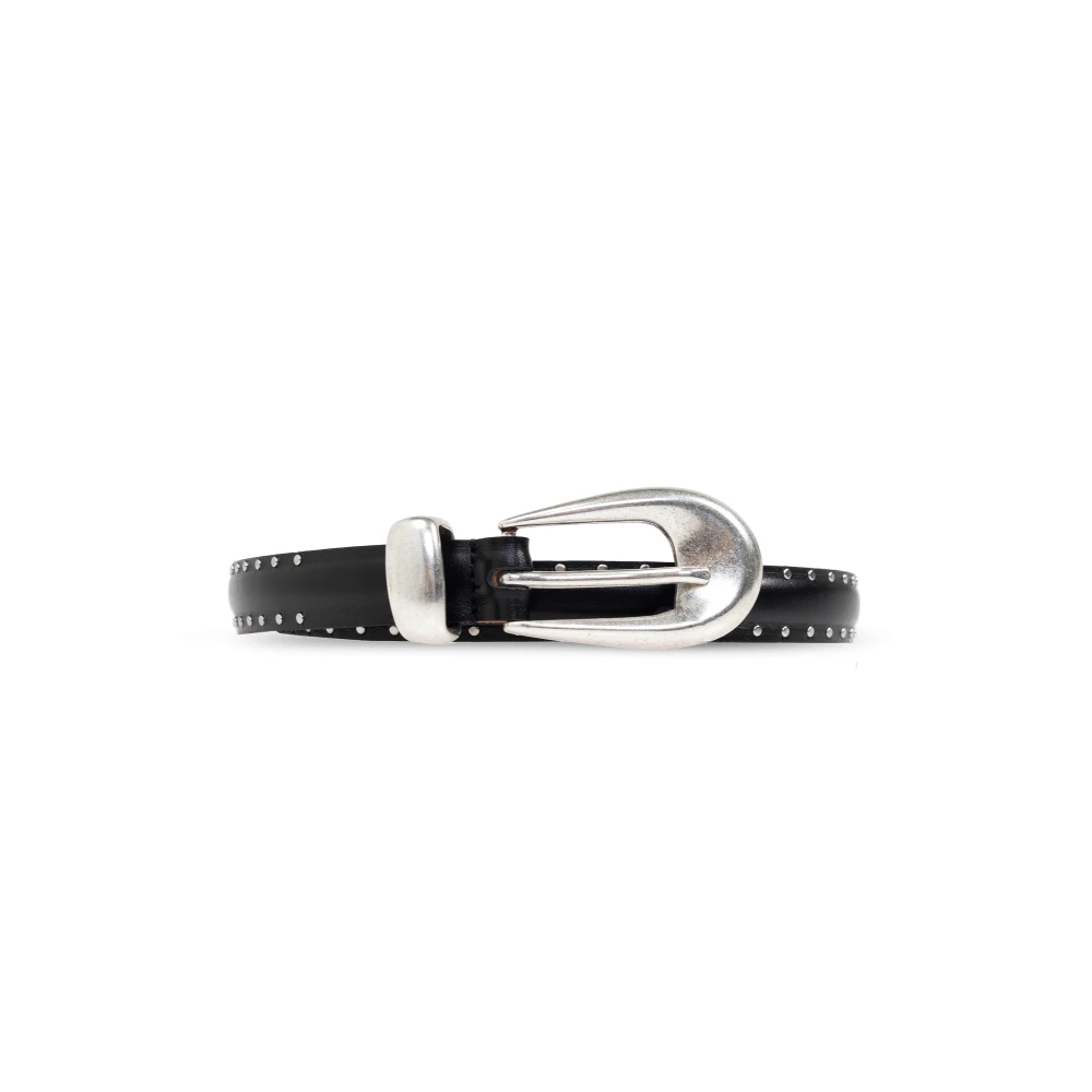 IRO Leren riem Miki Black Dames