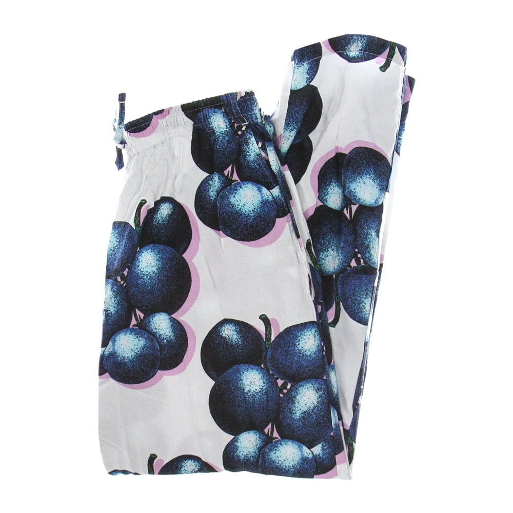 Obey Blauwe Bessen Wit Multi Lange Broek Multicolor Dames