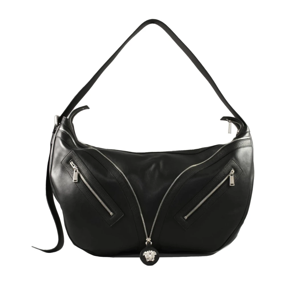 Versace Leren Handtas Collectie Black Dames