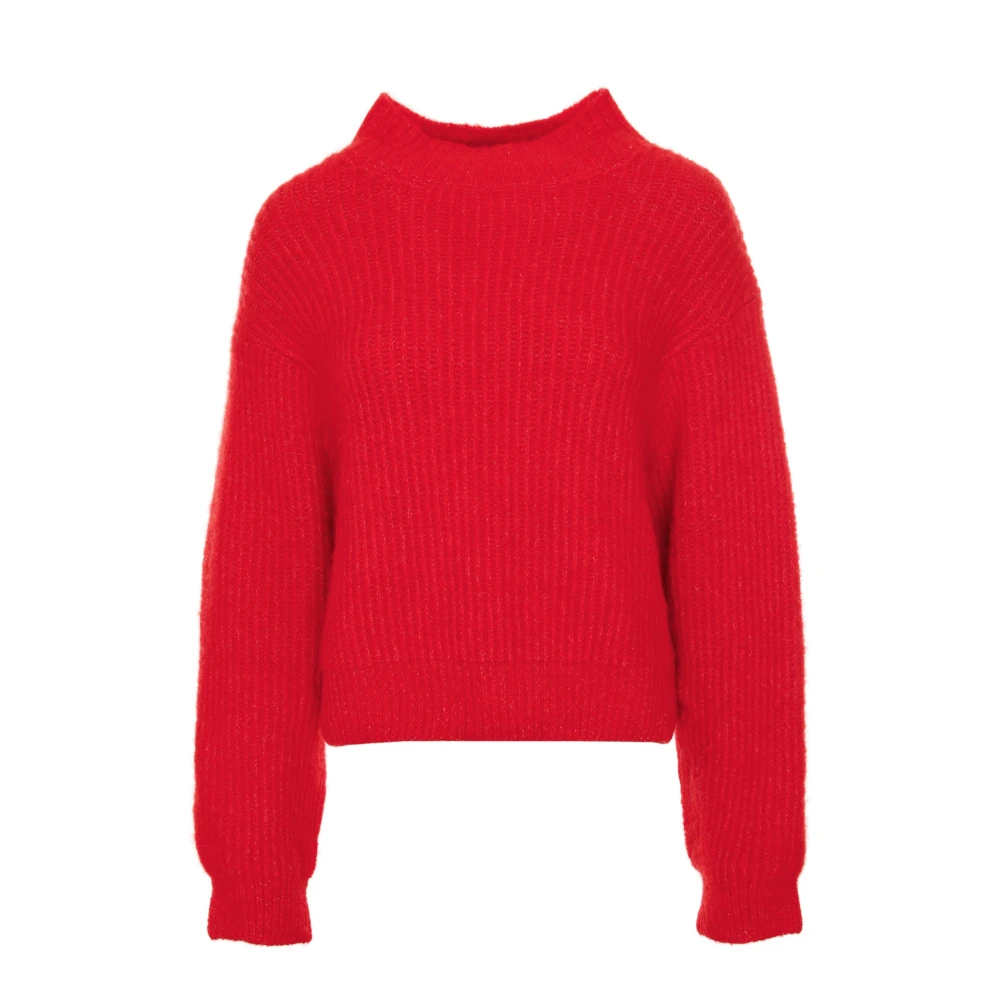 American vintage Gezellige Gebreide Trui met Oversized Pasvorm Red Dames