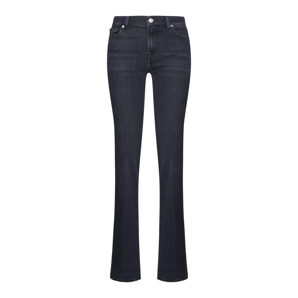 7 For All Mankind Svarta Jeans Snygga Black, Dam