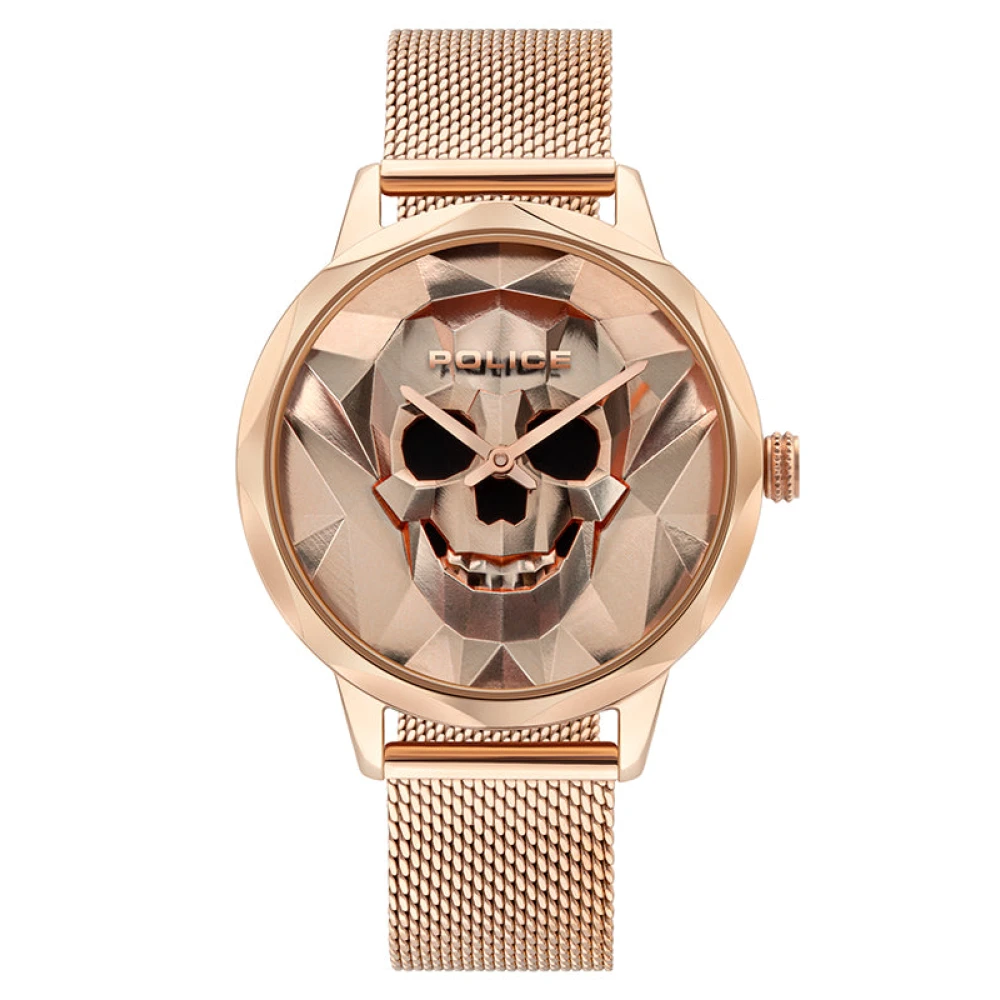 Police Men's Pink Anjar Stainless Steel Bracelet Watch