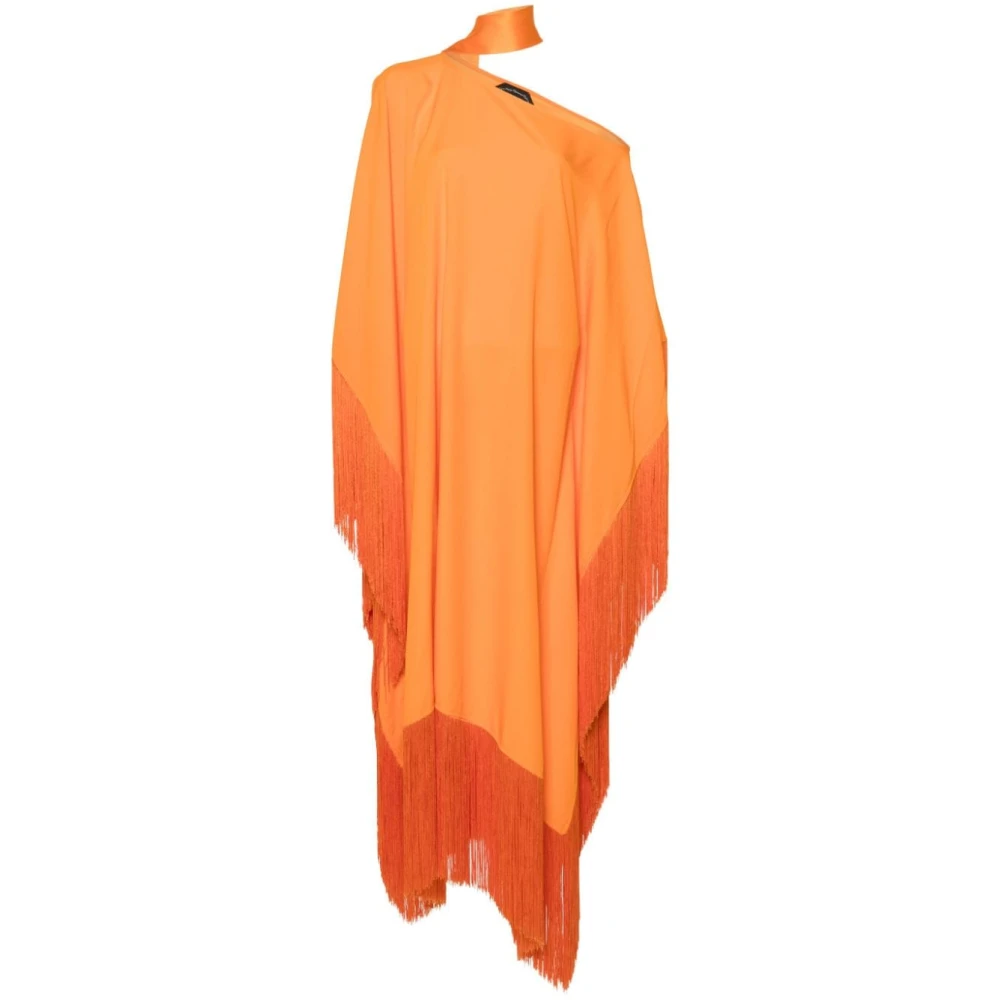 Taller Marmo Orange Kaftan Klänning med Cold-Shoulder Design Orange, Dam