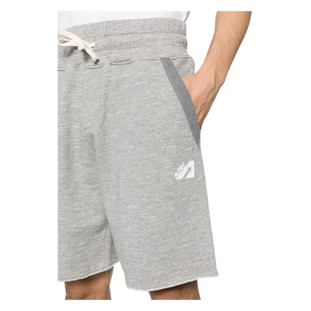 Autry Jersey Melange Katoenen Shorts Gray Heren