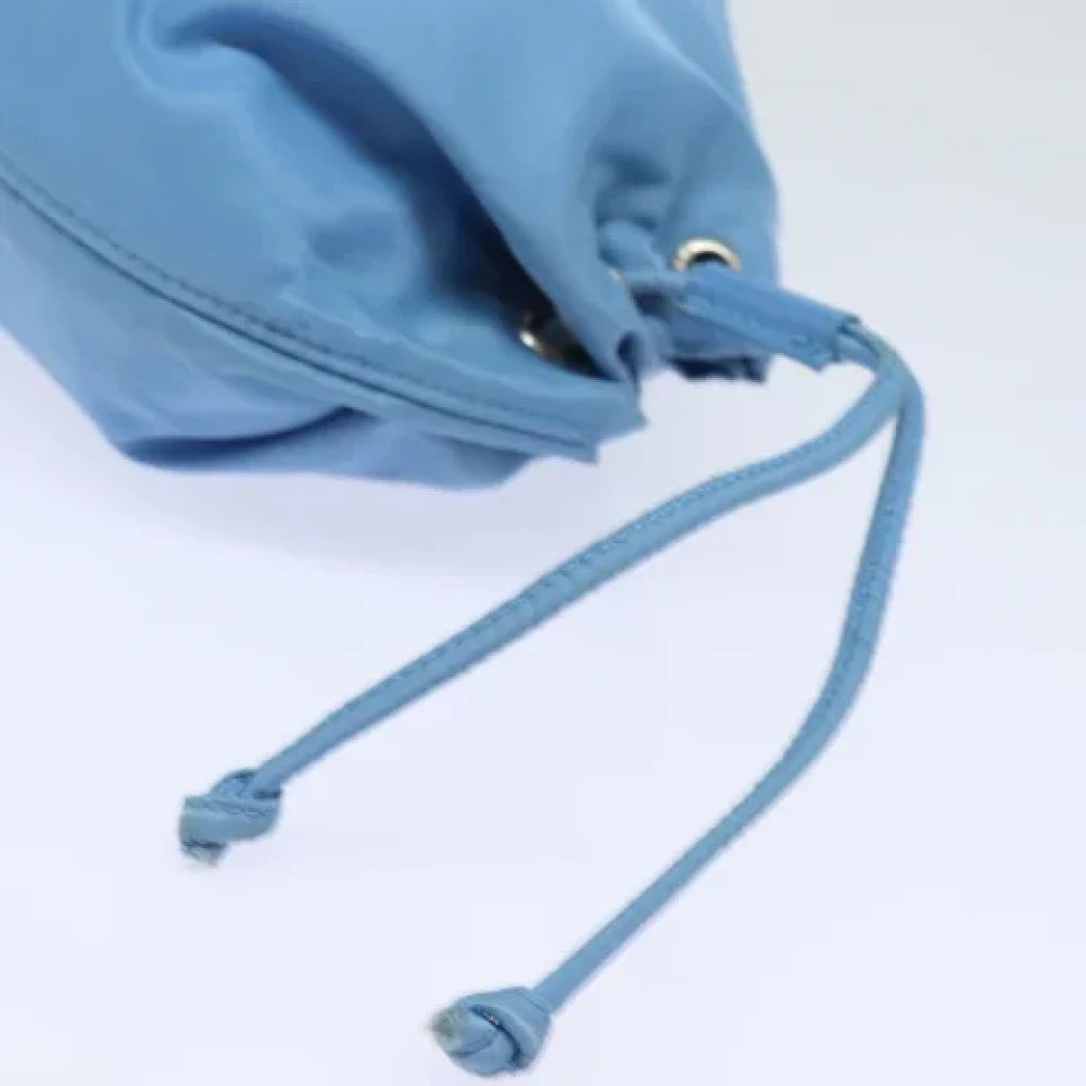Prada Vintage Pre-owned Nylon pouches Blue Dames