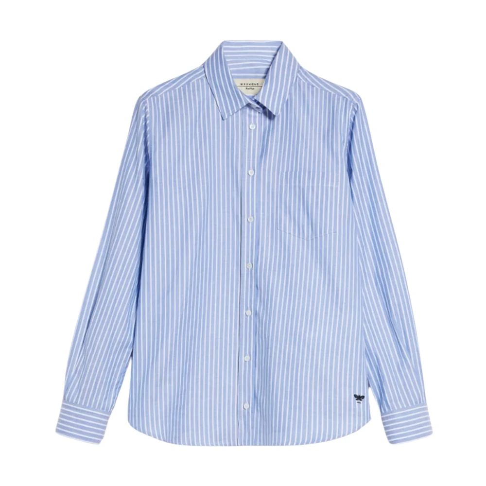 Max Mara Oxford Overhemd met Rechte Pasvorm Blue Dames