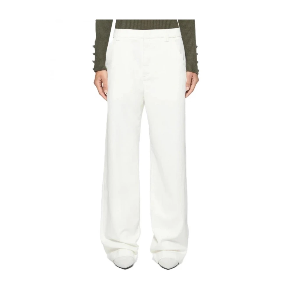 Dondup Katoenen Casual Broek White Dames