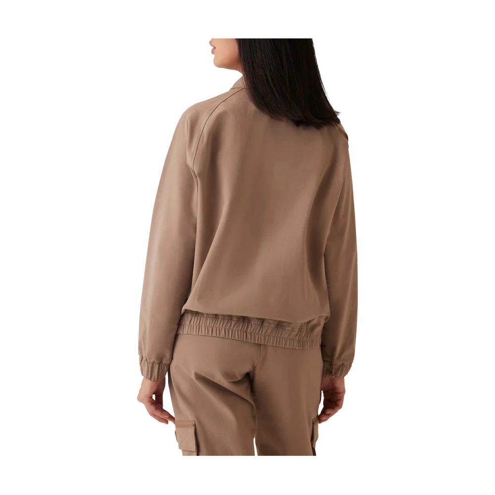 Guess Bruine Kunstleren Jas met Gouden Details Brown Dames