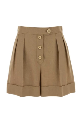 Biscuit Viscose Blend Shorts