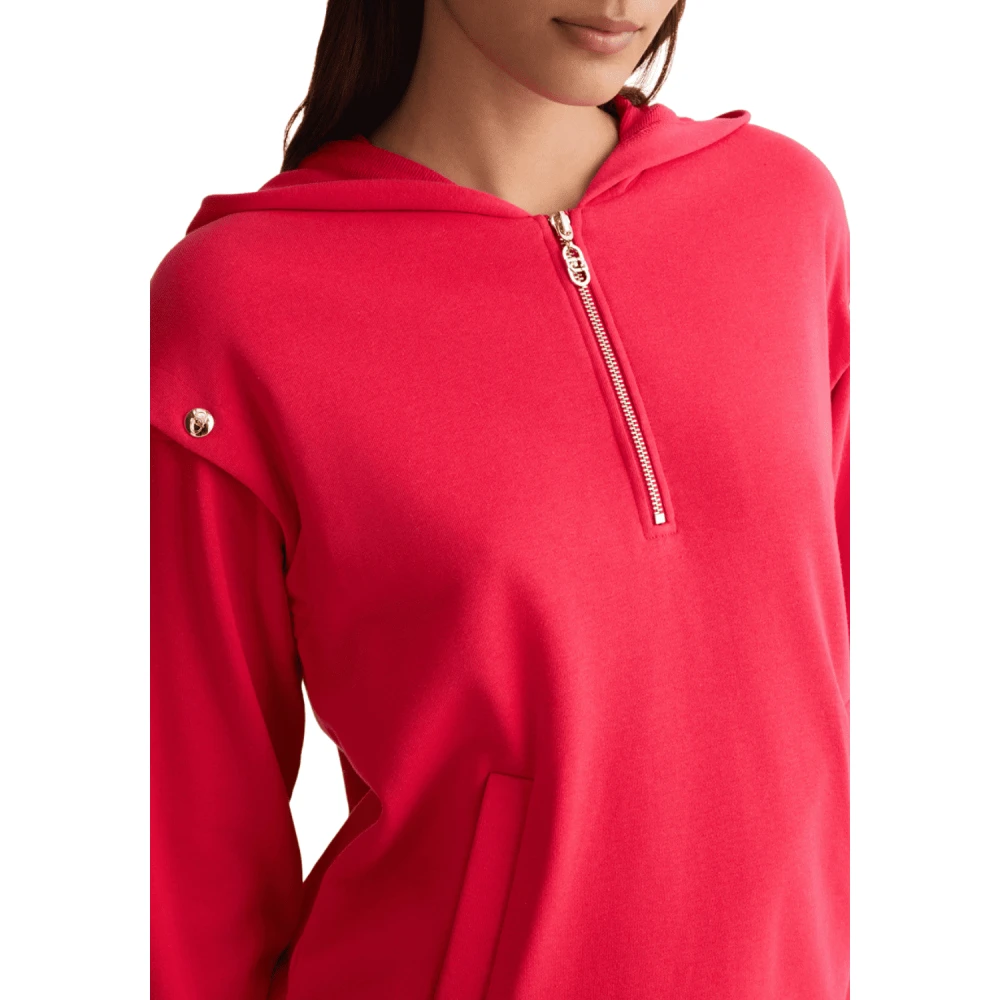 Liu Jo Rode Katoenmix Functionele Sweatshirt Red Dames