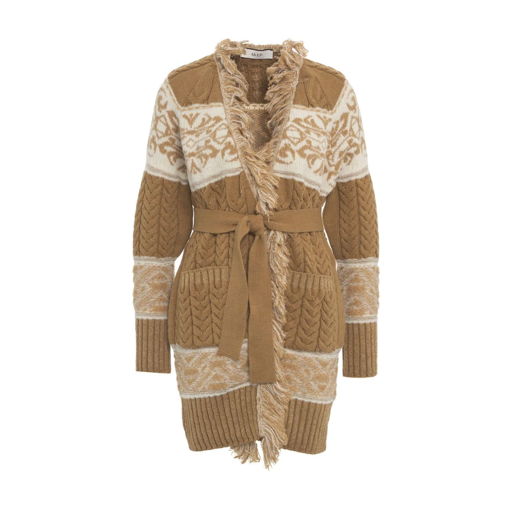 Akep Bruine Gebreide Kleding Aw24 Handwas Brown Dames