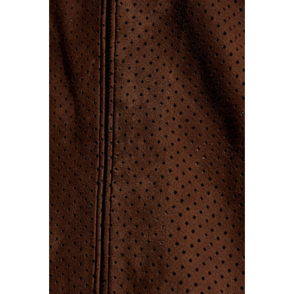 Dolce & Gabbana Jas met suède voorkant Brown Heren