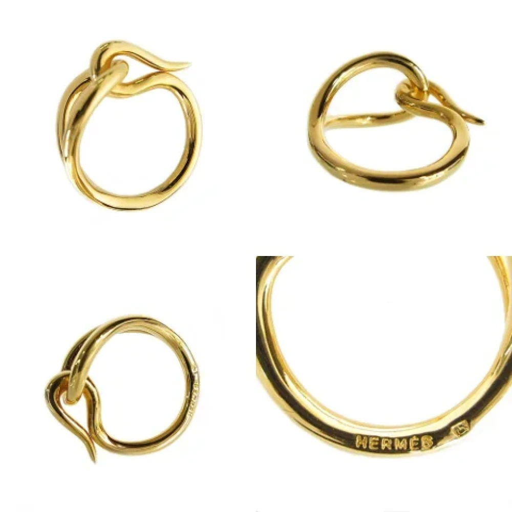 Hermès Vintage Pre-owned Metal scarves Yellow Dames