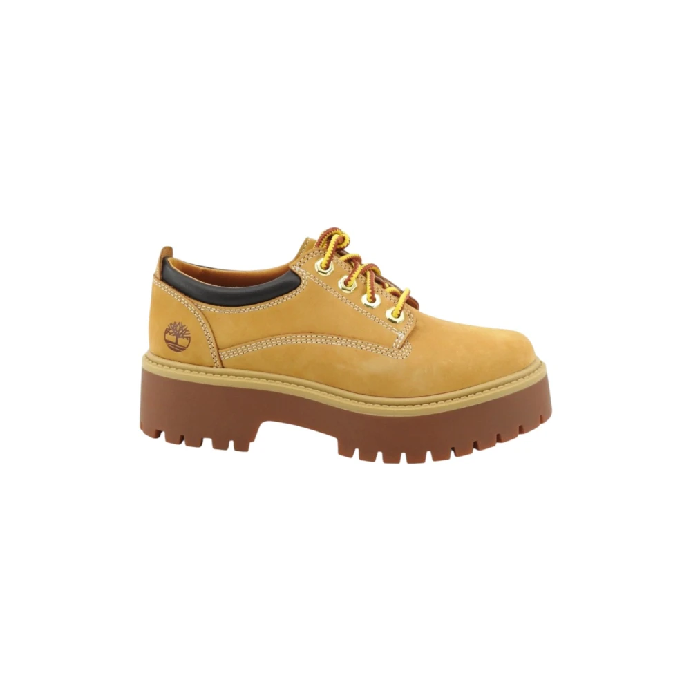 Timberland Donna Giallo Scarpe Stringate In Nabuk Color Frumento - Immagine 4