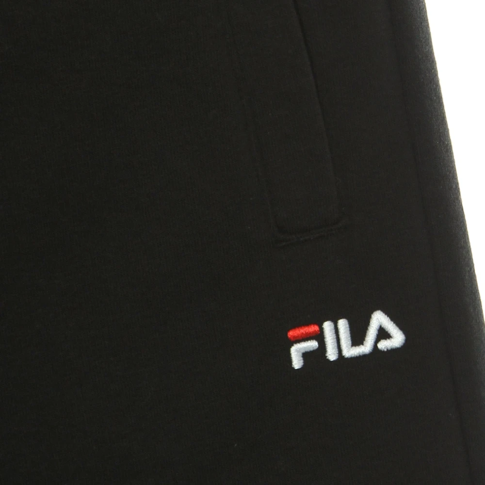 Fila Zwarte Fleece Sweatpants Elastische Taille Black Heren