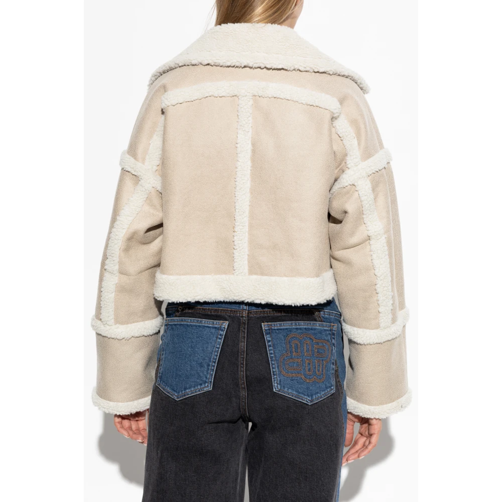 Munthe Omkeerbare imitatieleren jas Beige Dames