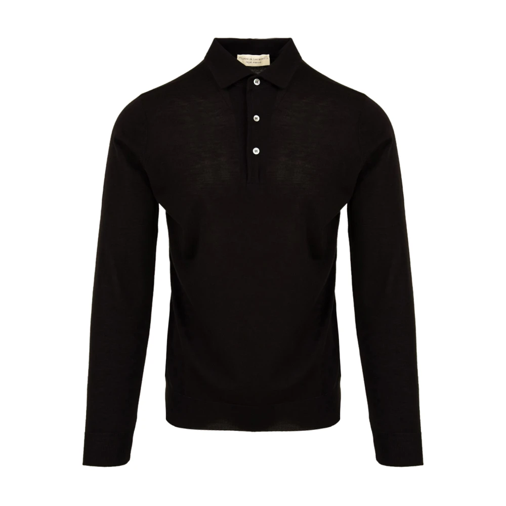 Filippo De Laurentiis Zwarte Polo Shirt voor Heren Black Heren