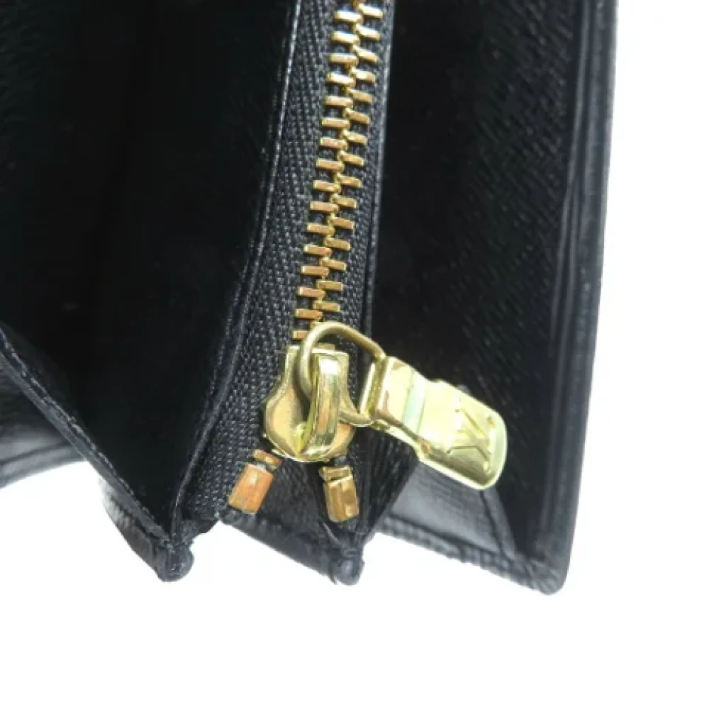 Louis Vuitton Vintage Pre-owned Leather wallets Black Dames