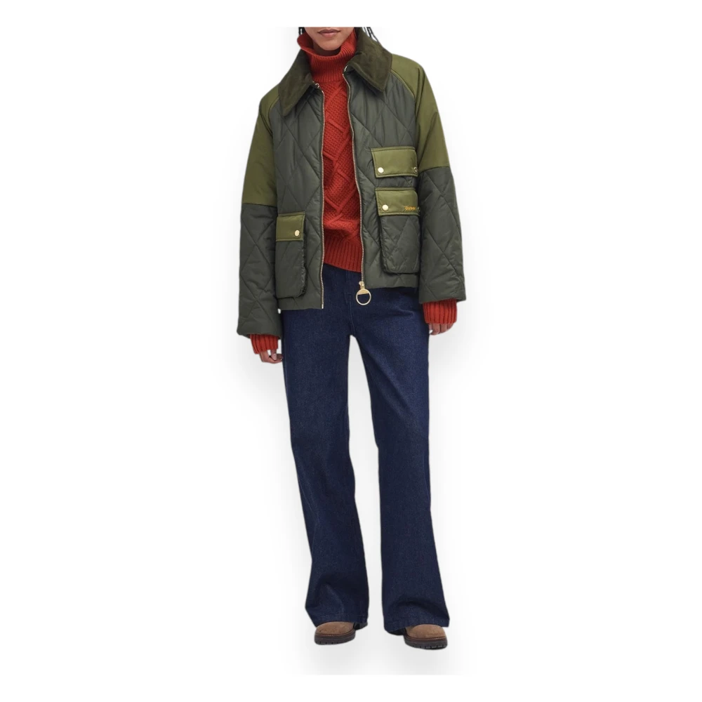 Barbour Gewatteerde buitenkleding jas Green Dames
