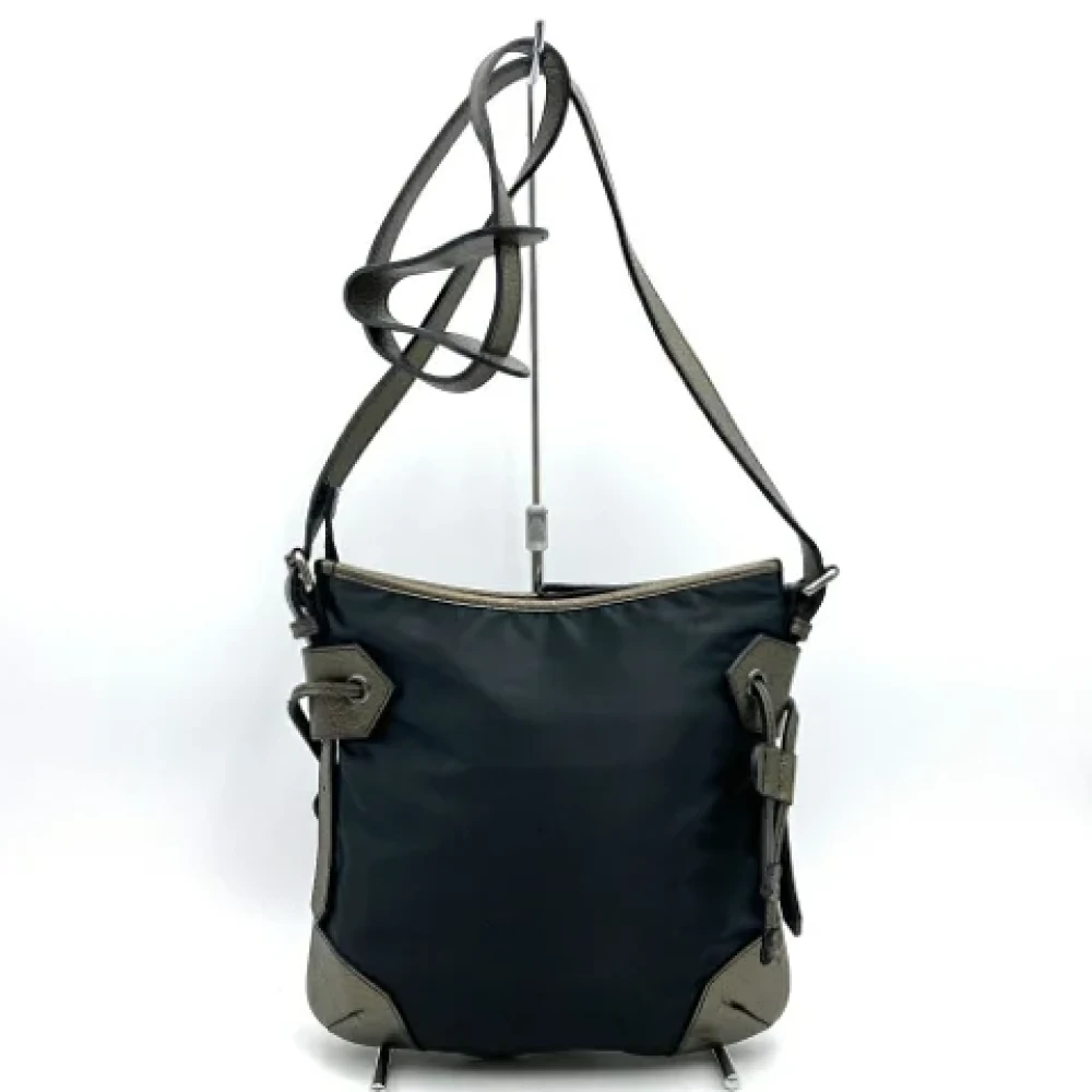Burberry Vintage Pre-owned Leather shoulder-bags Black Dames