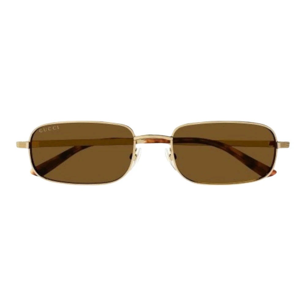 Gucci Metalen lichtgewicht rechthoekig montuur met ssima-lenzen Yellow Unisex