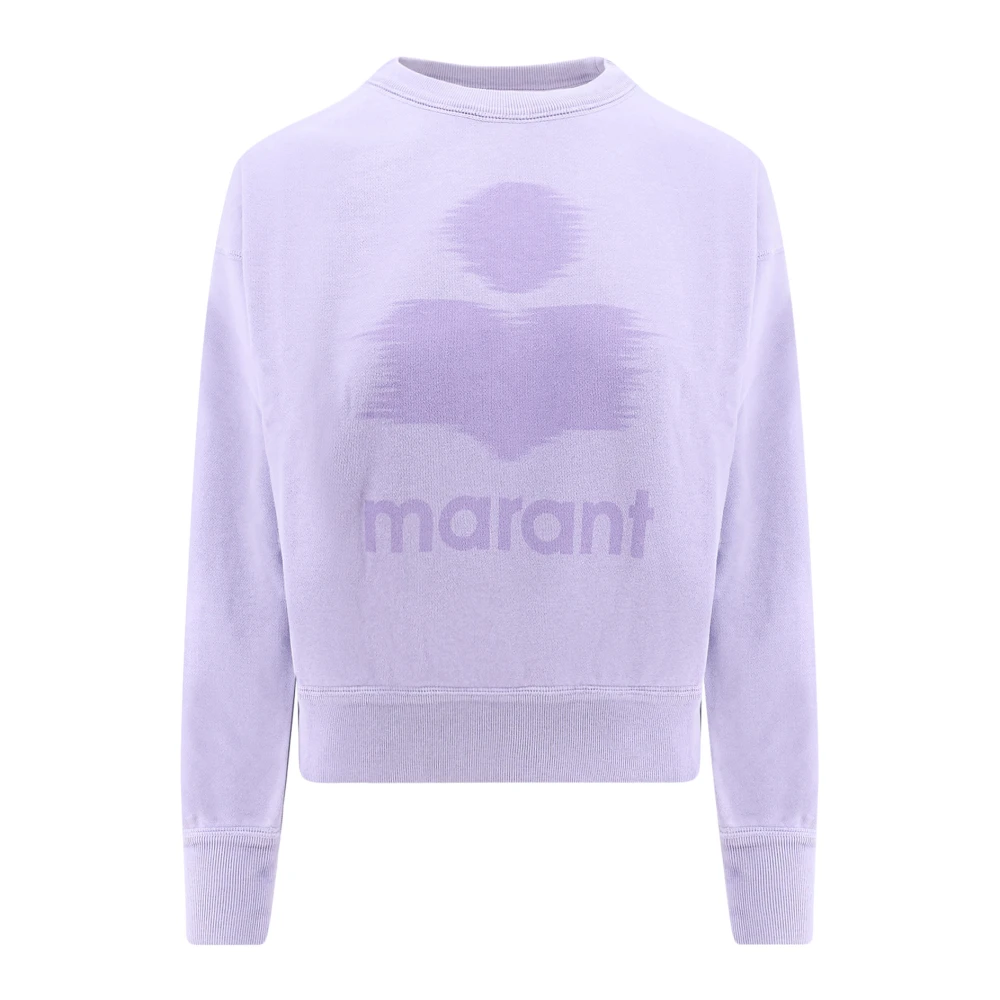 Isabel Marant Étoile Ekologisk Bomull Logo Print Sweatshirt Purple, Dam