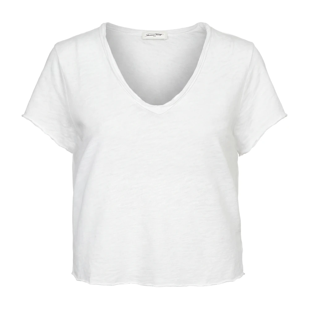 American Vintage Donna Bianco - Sonoma V-Neck T-Shirt - Tops - L