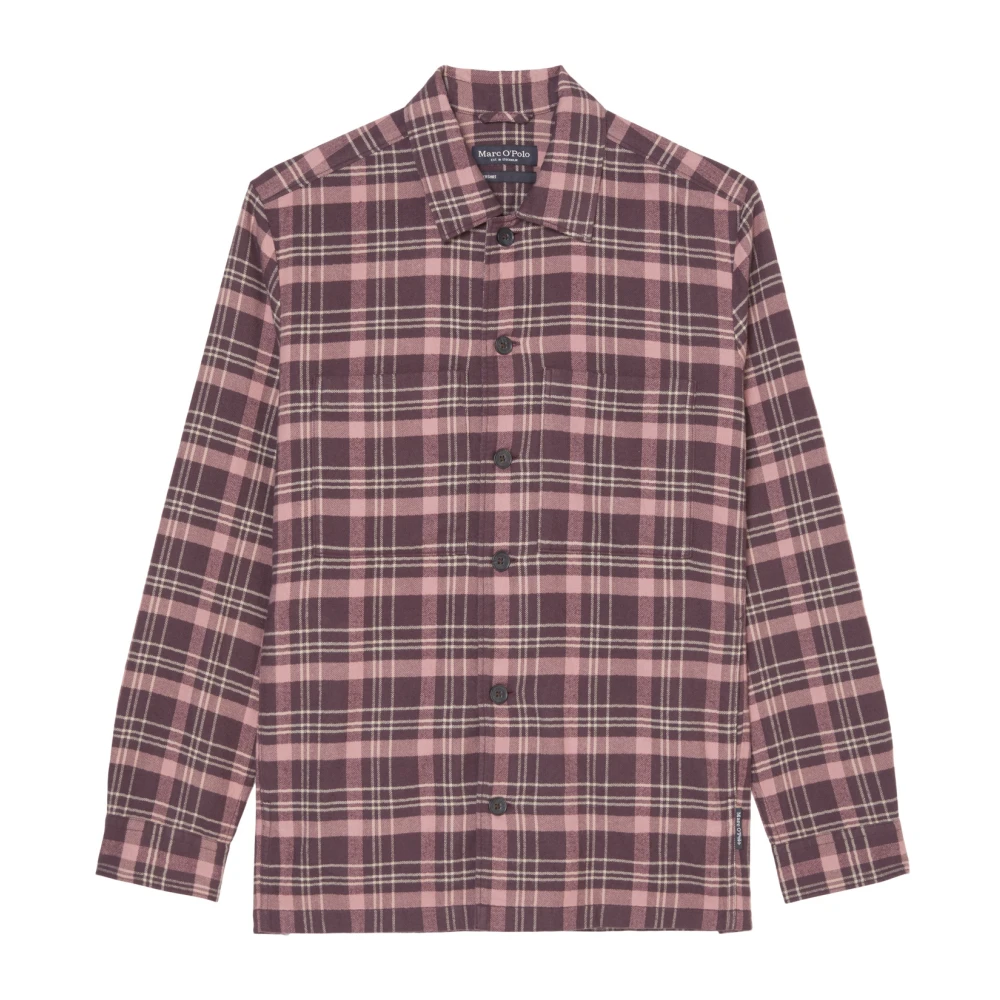 Marc O'Polo Flanellen overshirt Purple Heren