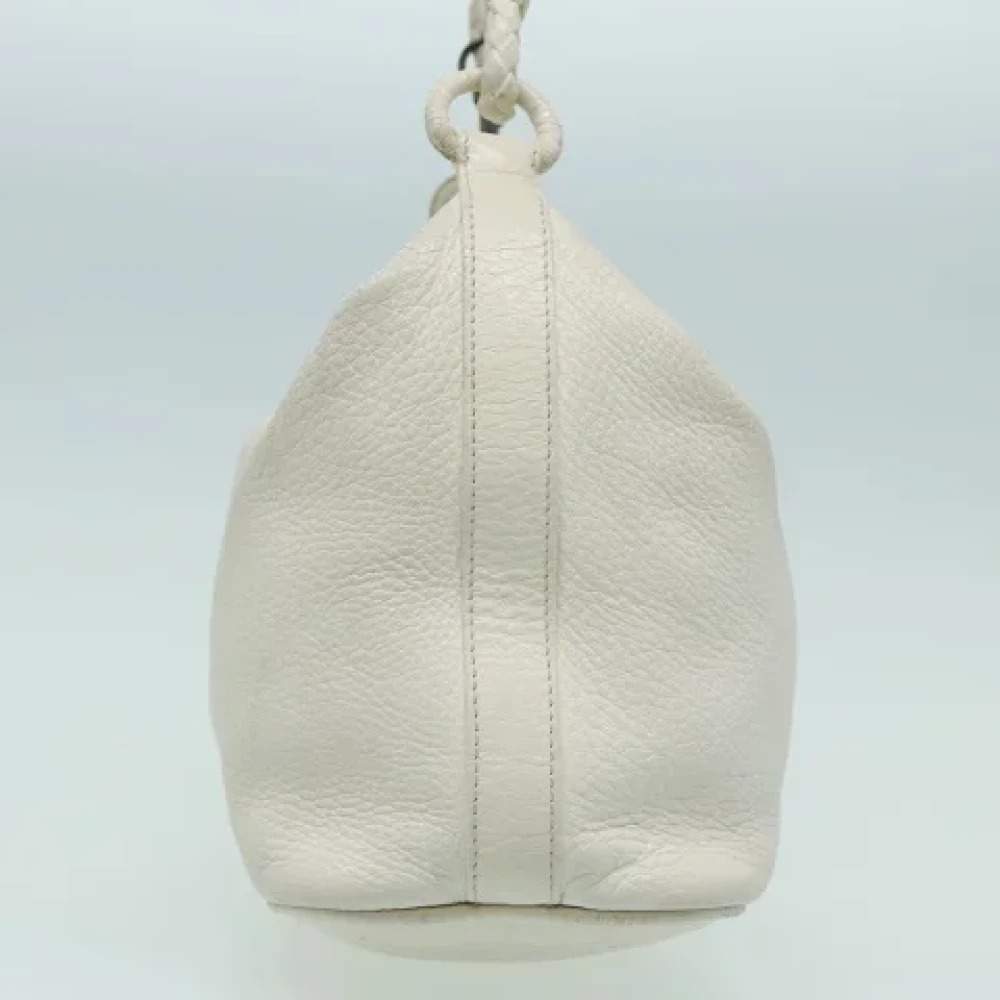 Bottega Veneta Vintage Pre-owned Leather shoulder-bags White Dames